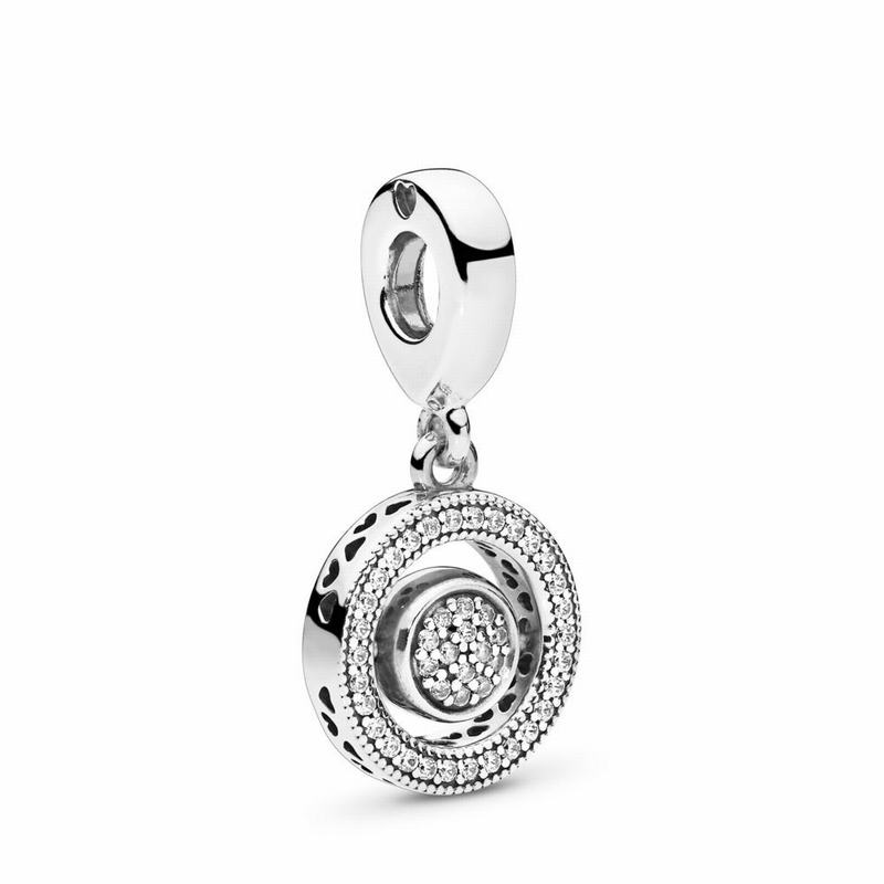 Pandora Spinning Signature Dangle Charm NZ Sale, Sterling Silver (462398-ZPF)